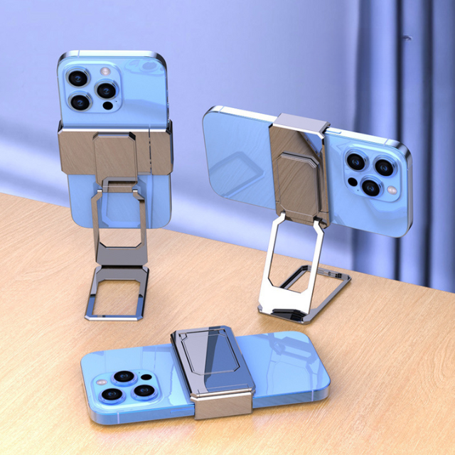 Adjustable Cell Phone Holder for Desk Kickstand 360 Rotation Ring Grip Foldable Cellphone Stand Compatible with All Phones