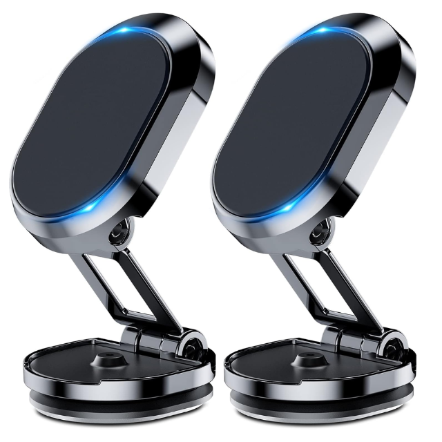 Universal 360 Degree Rotation Car Phone Holder Stock Magnetic Metal Dashboard Mount for IPhone Other Smartphones Alloy Bed